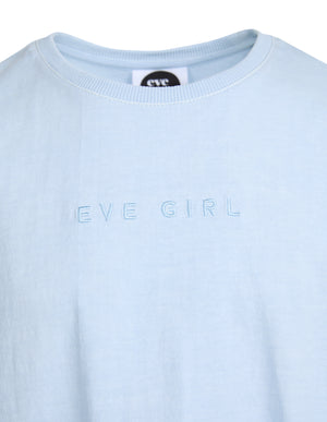 Eve Girl Tween Washed Tee - Light Blue