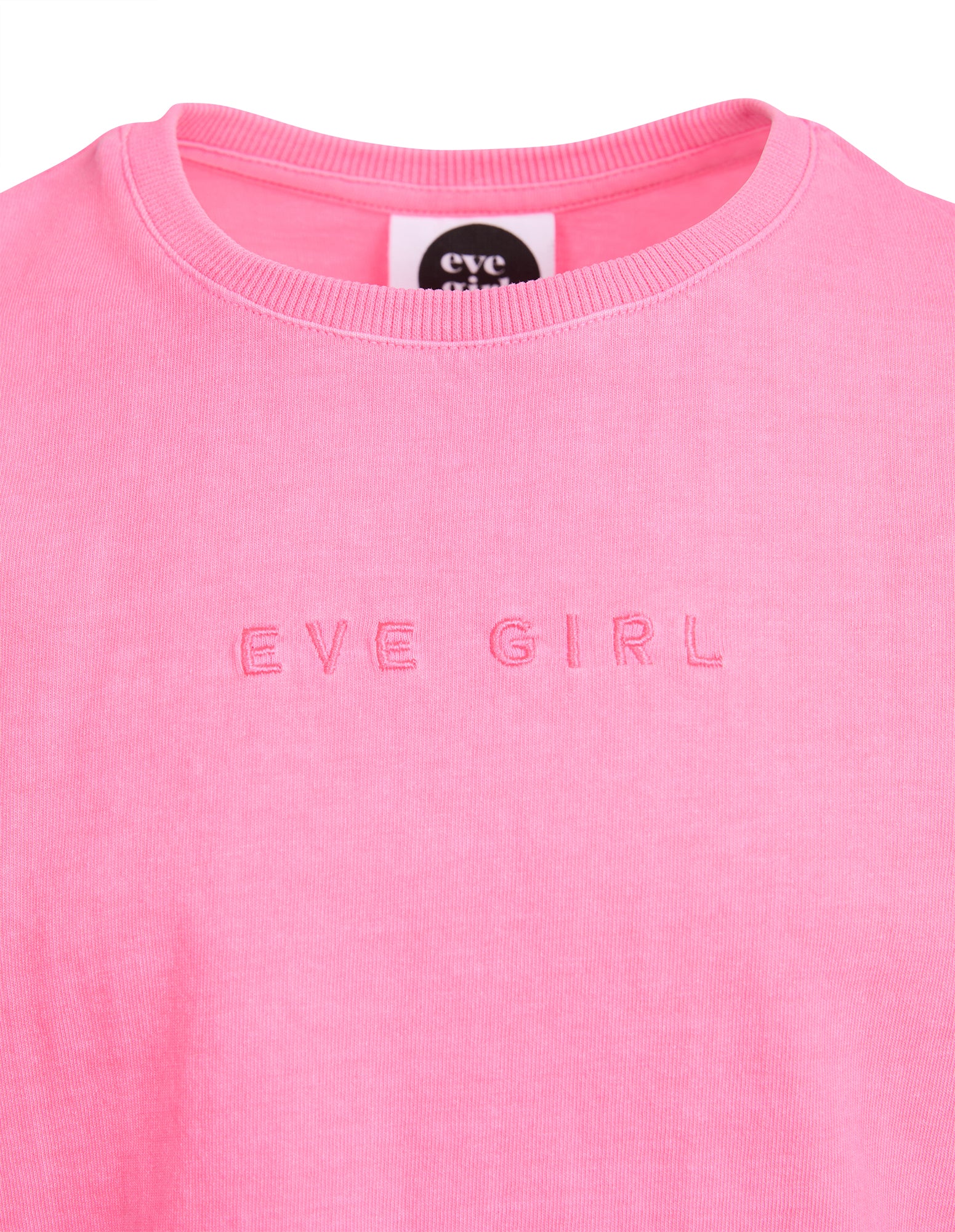 Eve Girl Junior Washed Tee - Neon Rose