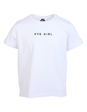 Eve Girl Junior Washed Tee - White
