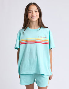 Eve Girl Tween Retro Tee - Light Blue