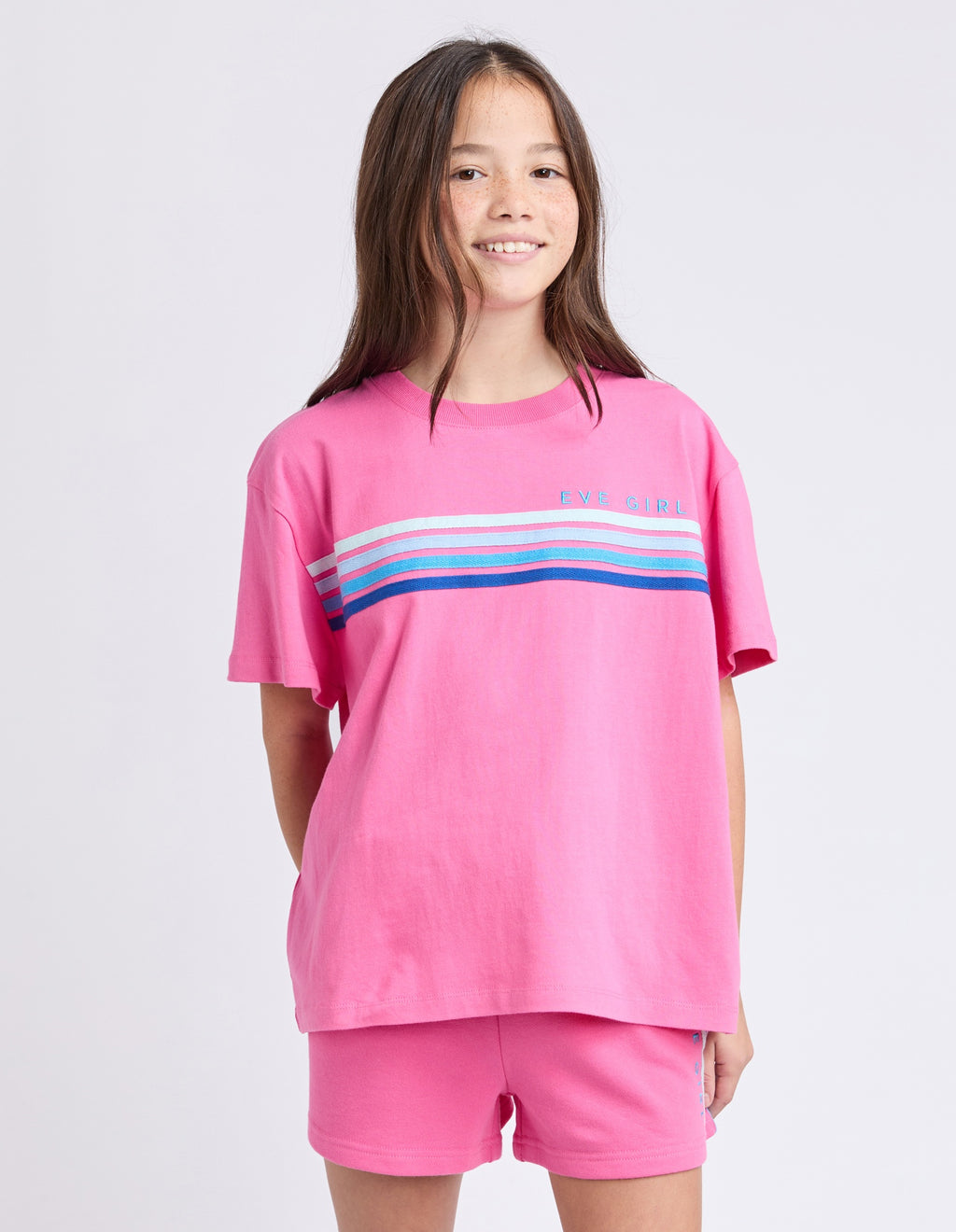 Eve Girl Tween Retro Tee - Pink