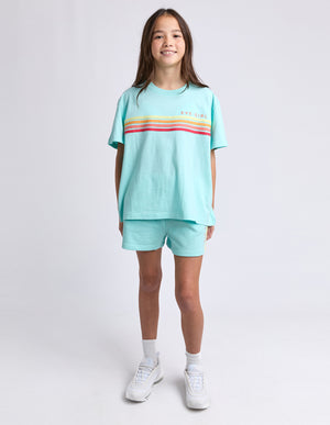 Eve Girl Tween Retro Tee - Light Blue