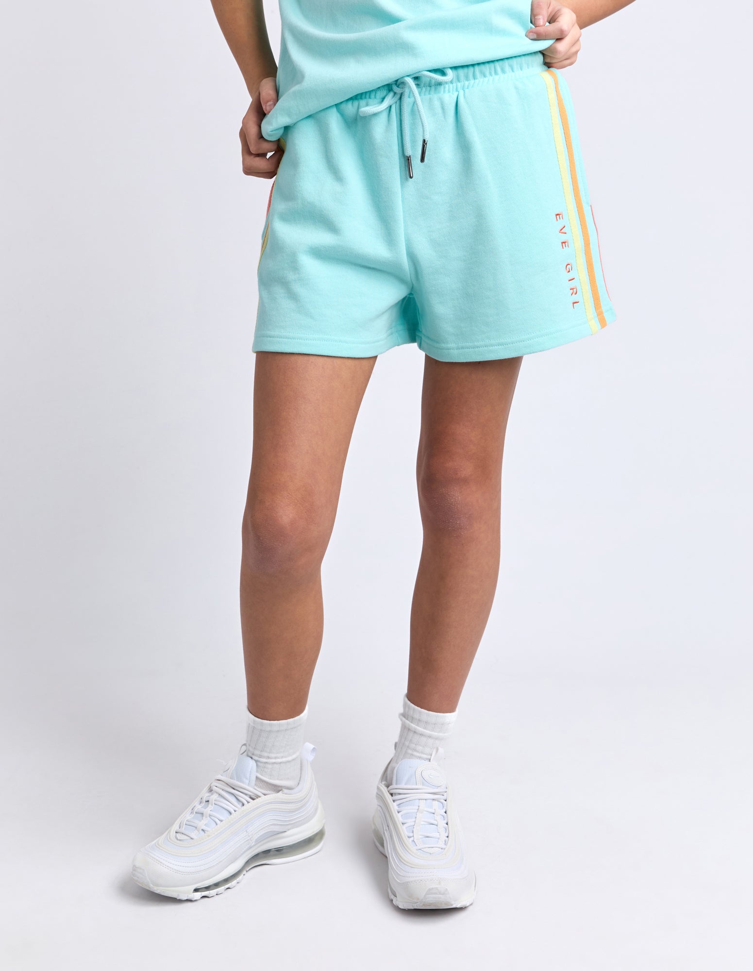 Eve Girl Tween Retro Fleece Short - Light Blue