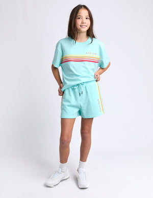 Eve Girl Tween Retro Fleece Short - Light Blue