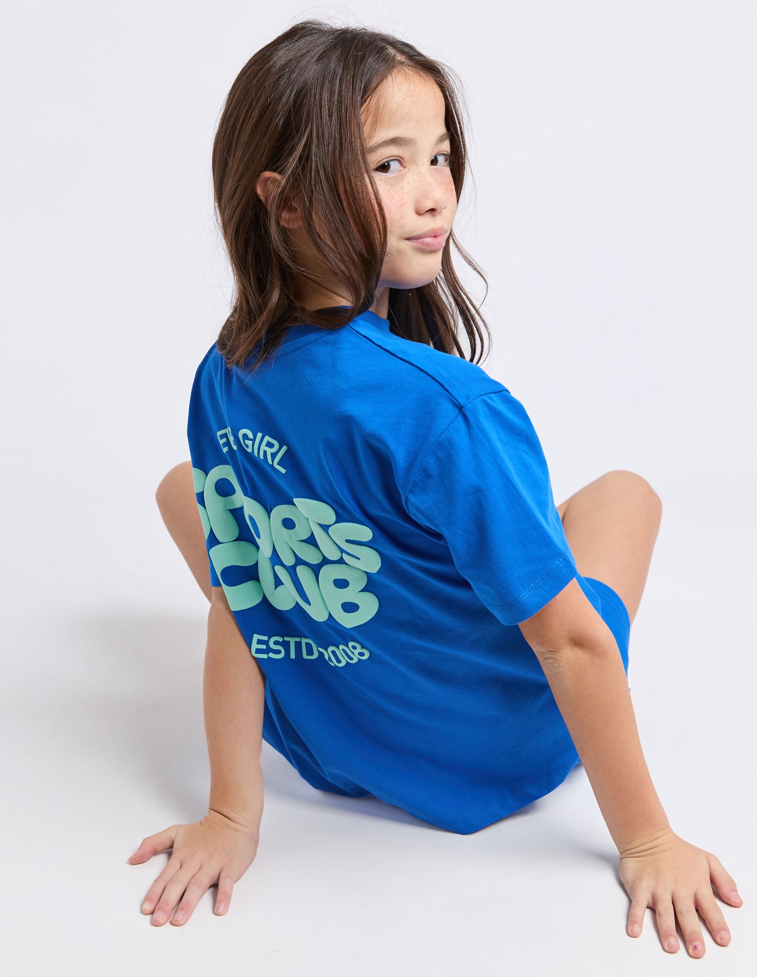 Eve Girl Tween Sports Club Tee - Cobalt