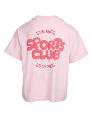 Eve Girl Tween Sports Club Tee - Pale Pink