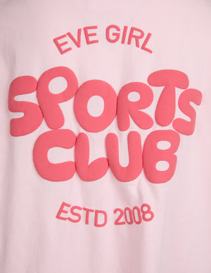 Eve Girl Tween Sports Club Tee - Pale Pink