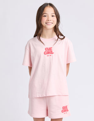 Eve Girl Tween Sports Club Tee - Pale Pink
