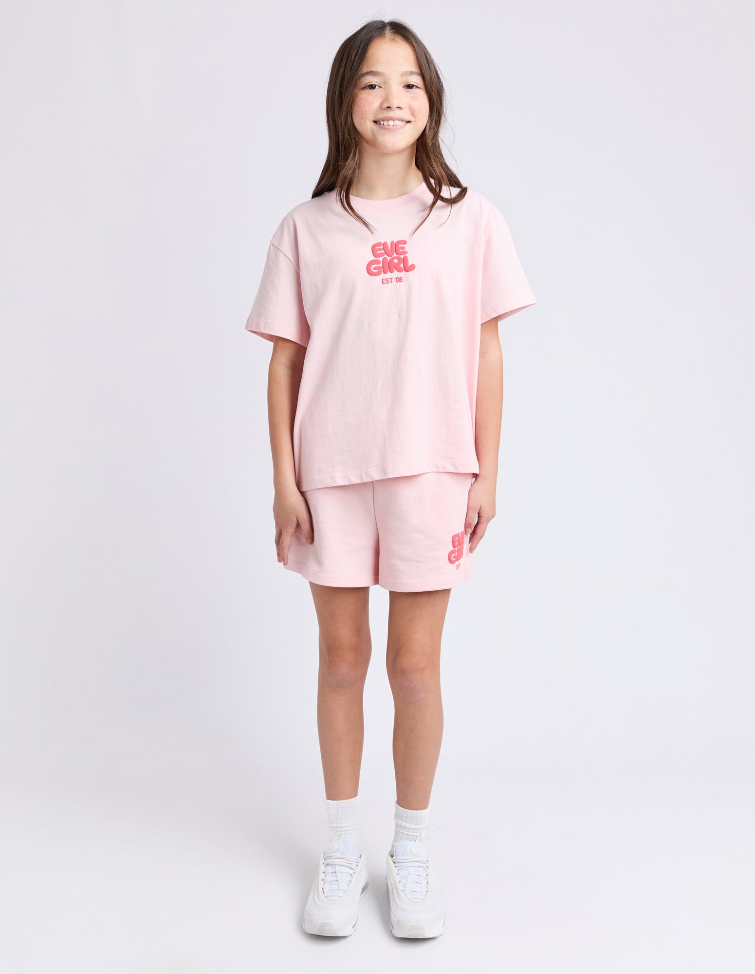 Eve Girl Tween Sports Club Tee - Pale Pink