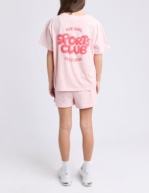 Eve Girl Tween Sports Club Tee - Pale Pink