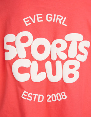 Eve Girl Tween Sports Club Tee - Red