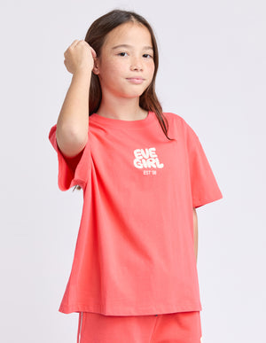 Eve Girl Tween Sports Club Tee - Red