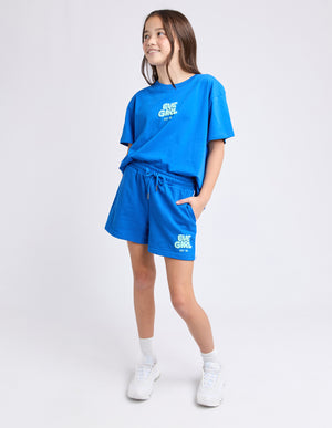 Eve Girl Tween Sports Club Fleece Short - Cobalt