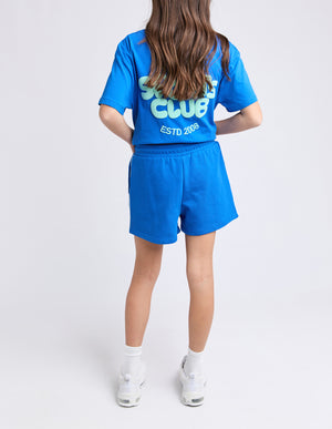 Eve Girl Tween Sports Club Fleece Short - Cobalt