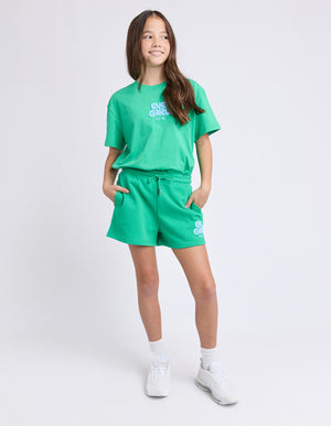 Eve Girl Tween Sports Club Fleece Short - Green