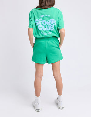 Eve Girl Tween Sports Club Fleece Short - Green