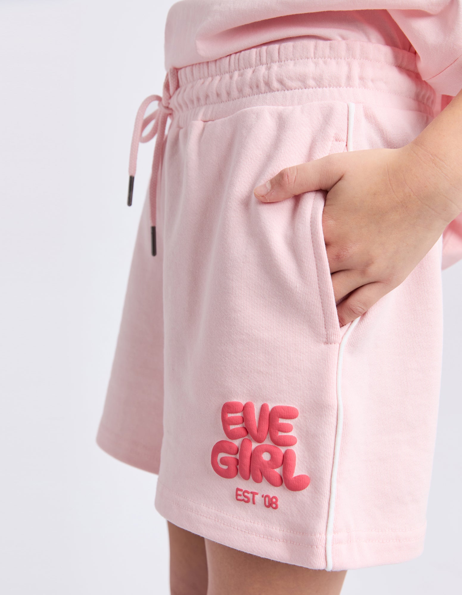 Eve Girl Tween Sports Club Fleece Short - Pale Pink