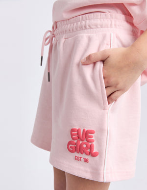 Eve Girl Tween Sports Club Fleece Short - Pale Pink