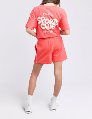 Eve Girl Tween Sports Club Fleece Short - Red
