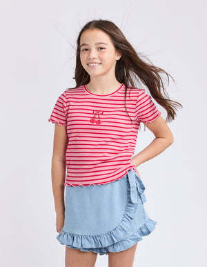 Eve Girl Junior Betty Rib Tee - Pink
