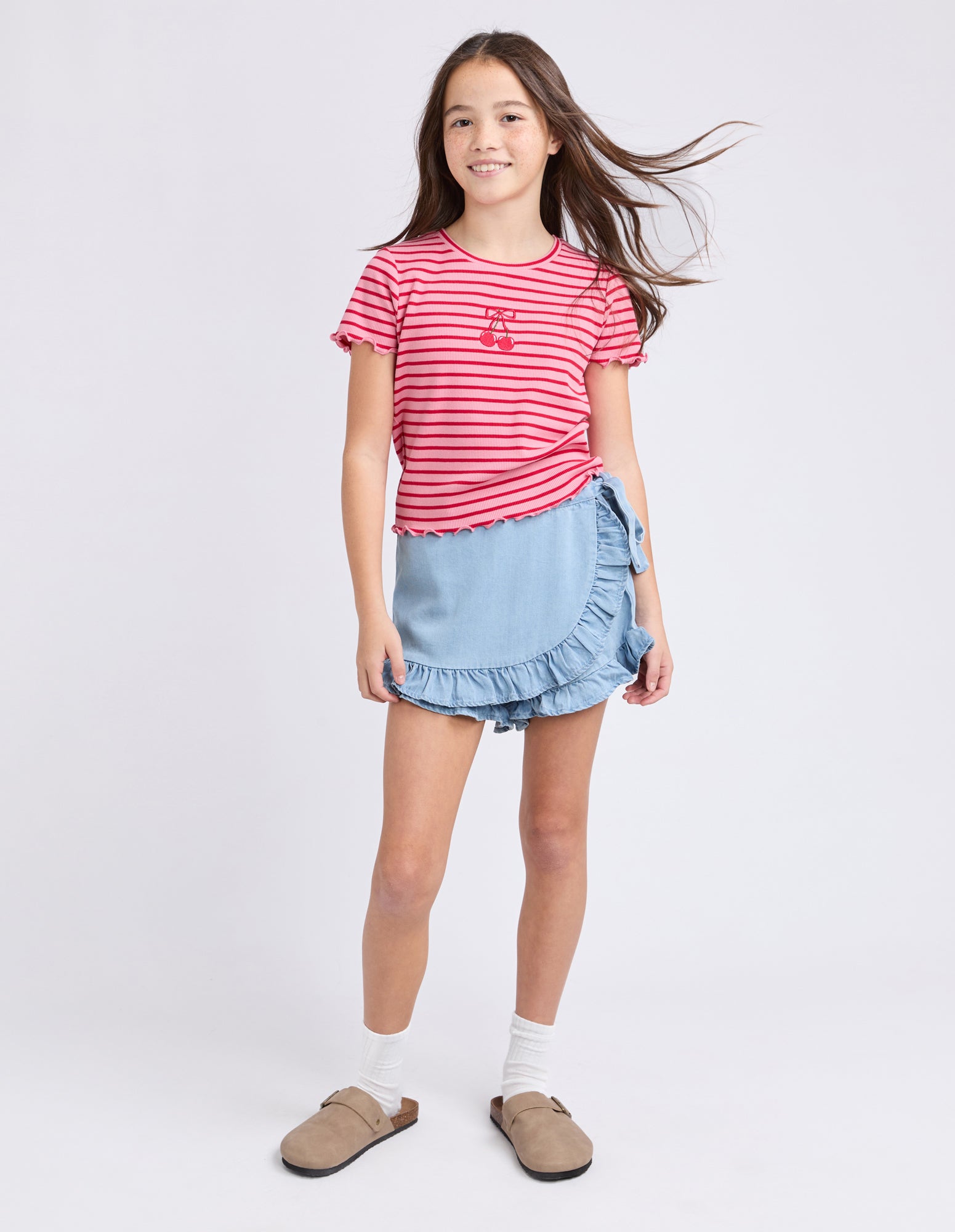 Eve Girl Junior Betty Rib Tee - Pink