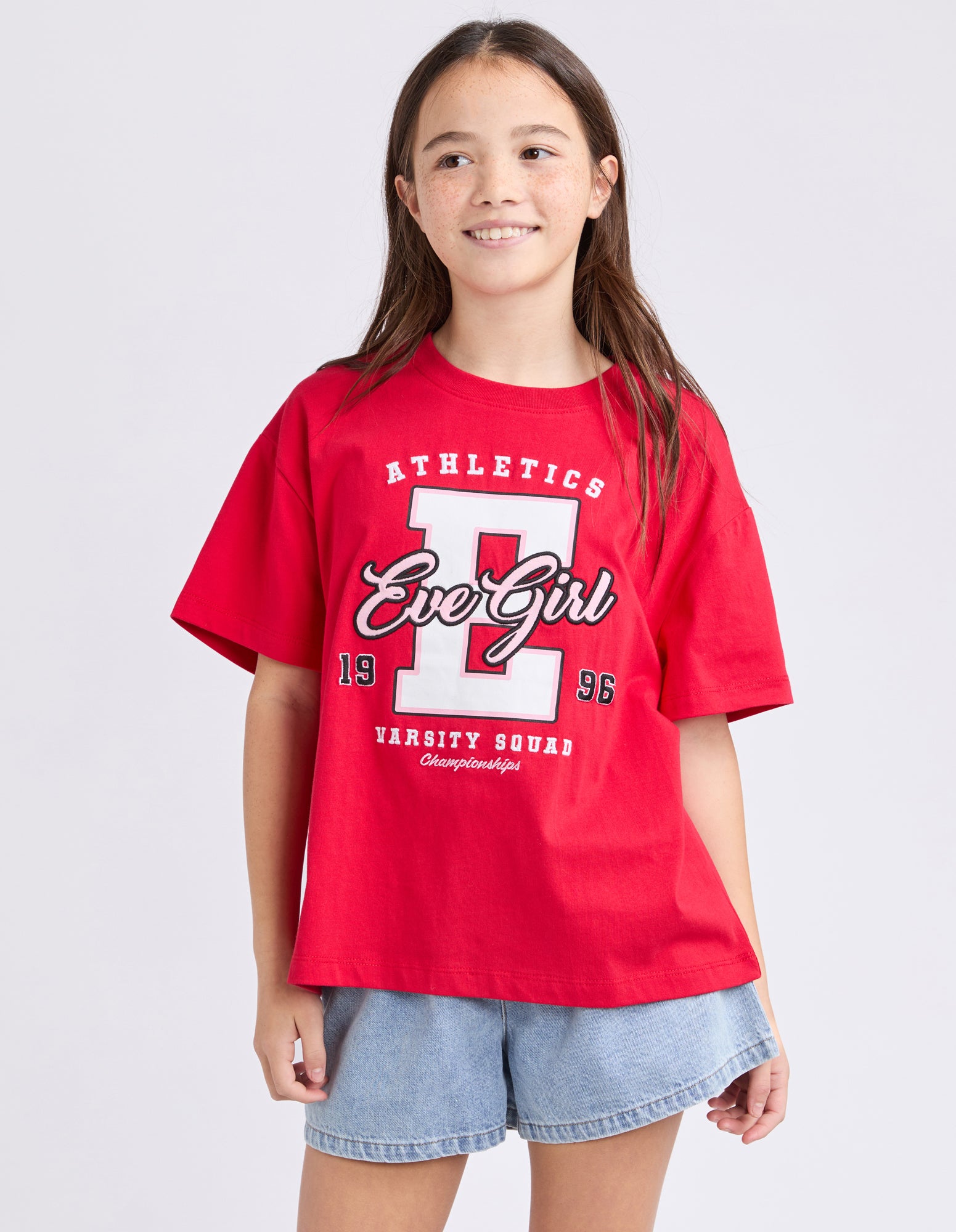 Eve Girl Tween Champion Tee - Red
