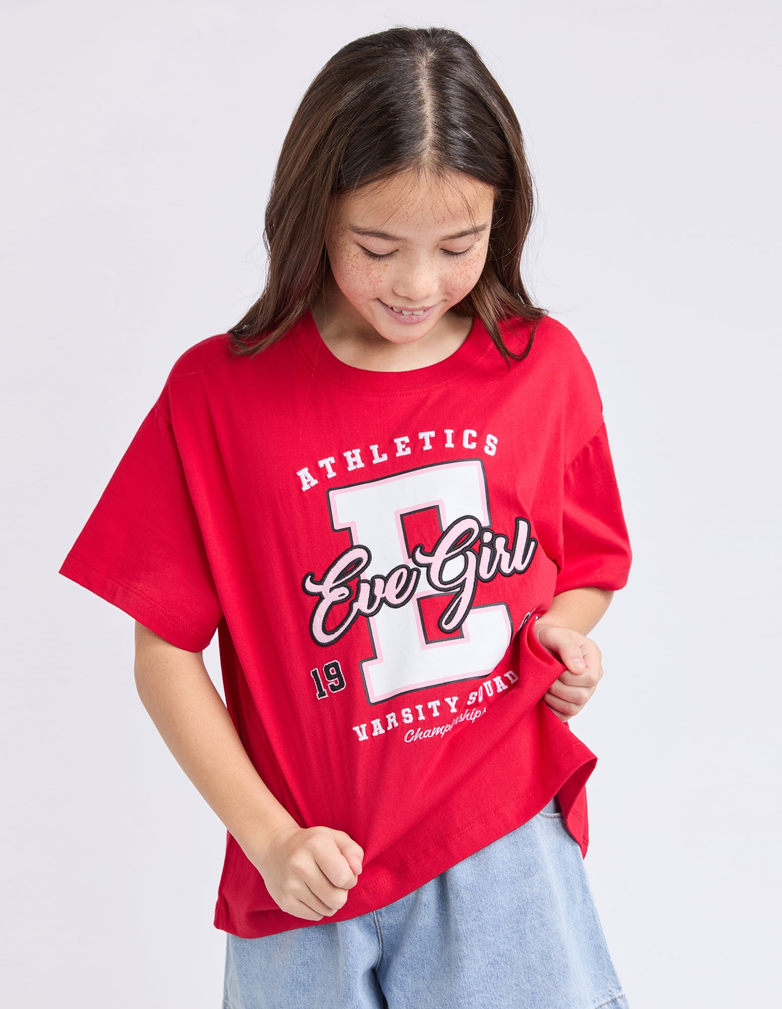 Eve Girl Tween Champion Tee - Red