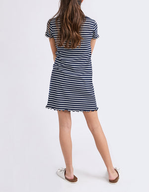 Eve Girl Tween Issy Rib Tee Dress - Navy
