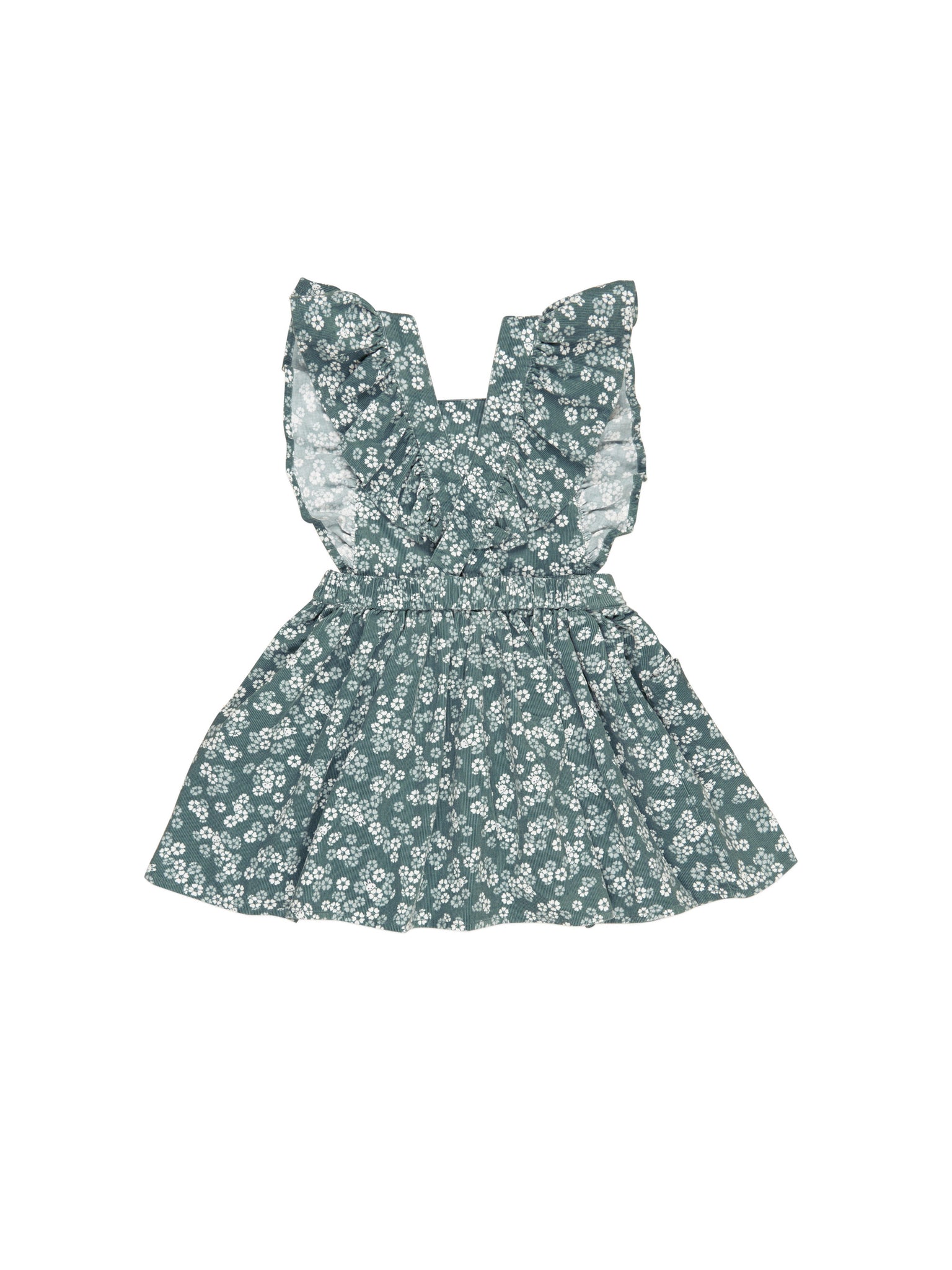Huxbaby Peek A Boo Bunny Pinafore - Spruce