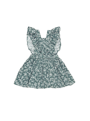 Huxbaby Peek A Boo Bunny Pinafore - Spruce