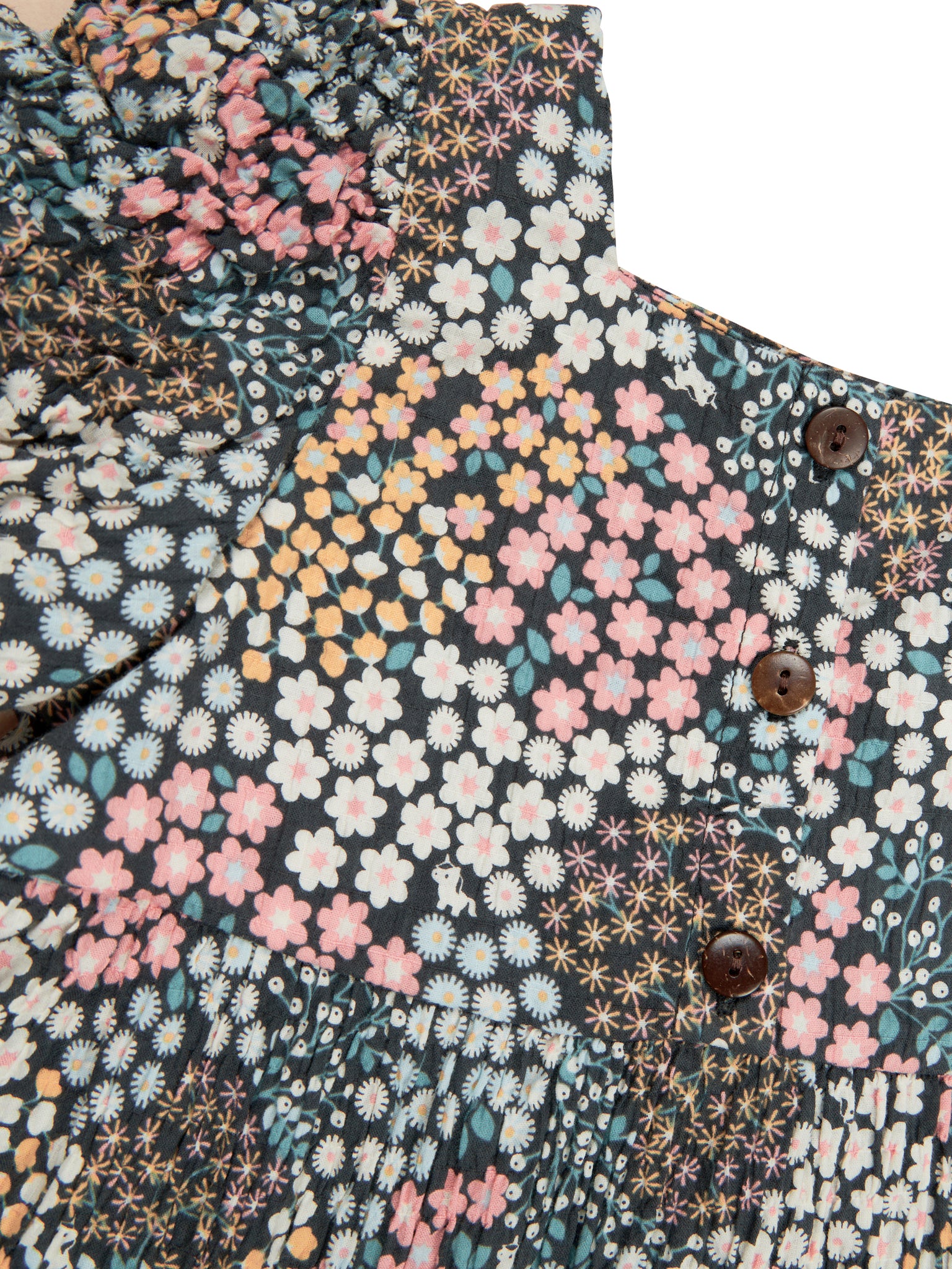 Huxbaby Garden Floral Puff Sleeve Dress - Multi