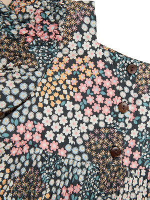 Huxbaby Garden Floral Puff Sleeve Dress - Multi