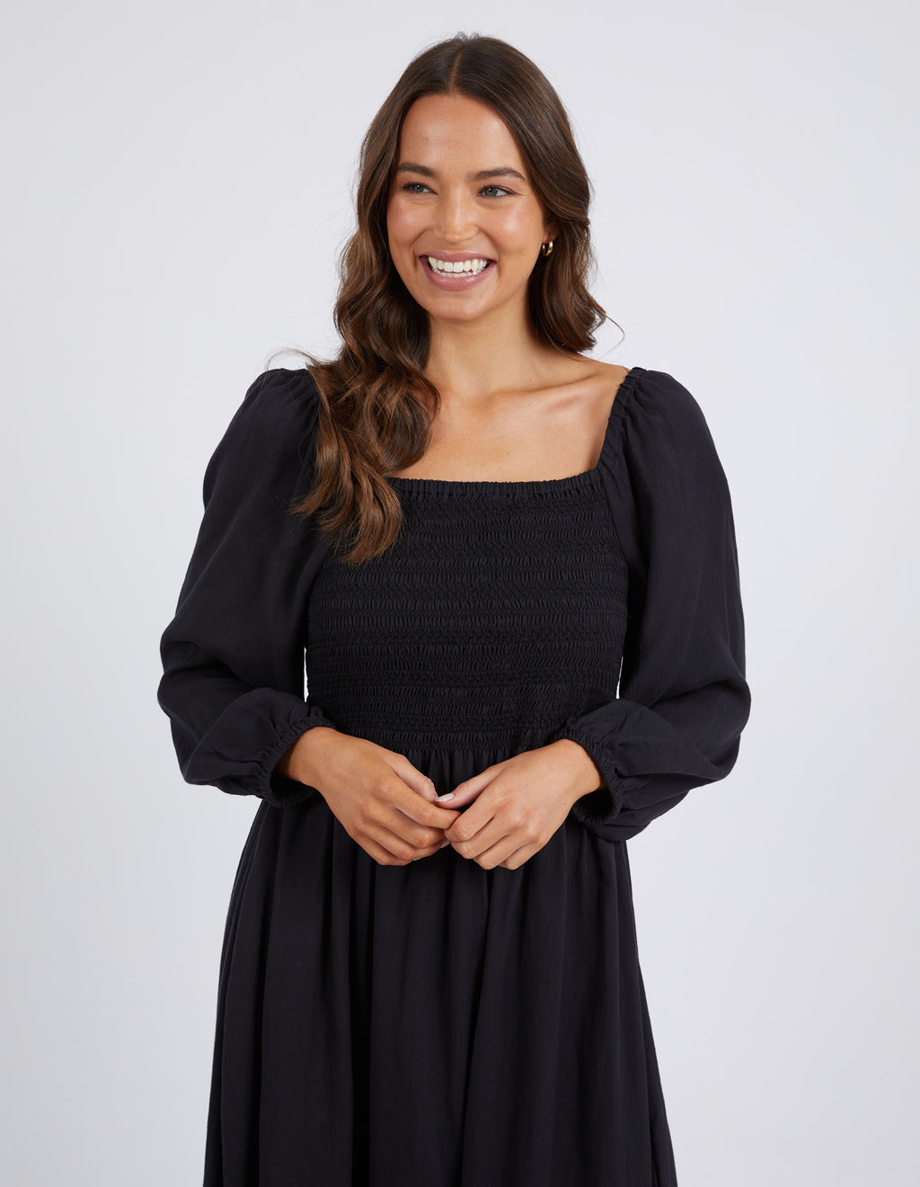 Elm Dusk Midi Dress - Black