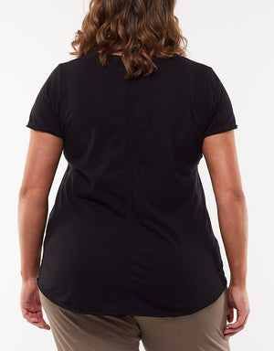 Elm Vee Tee - Washed Black
