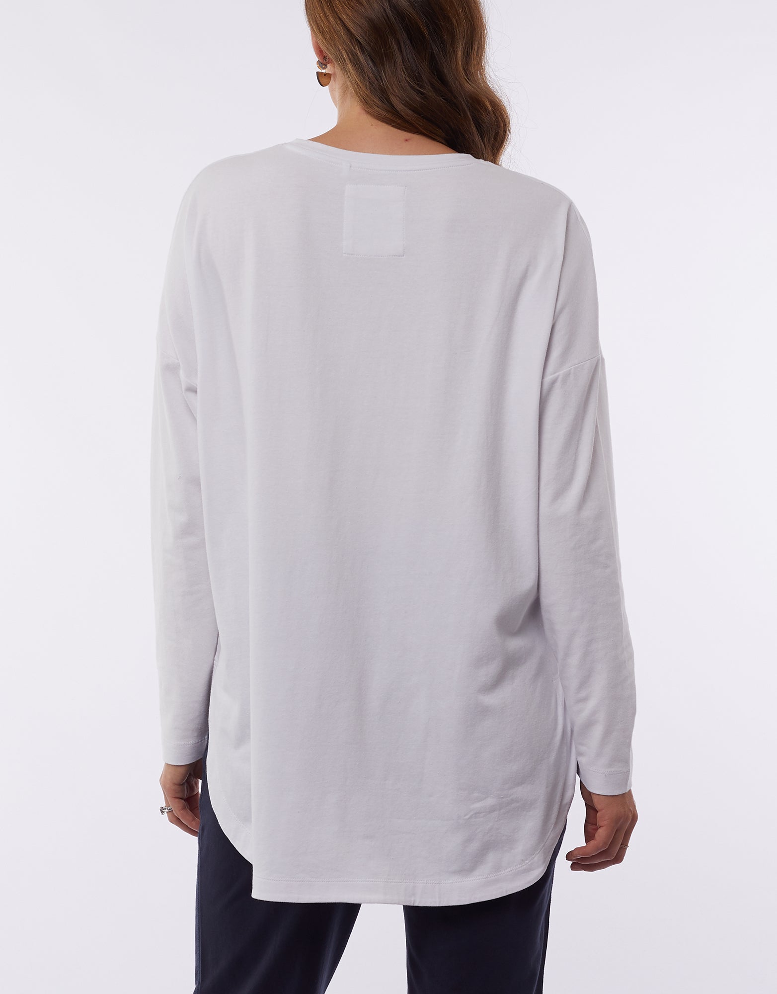 Elm Society L/S Tee - White