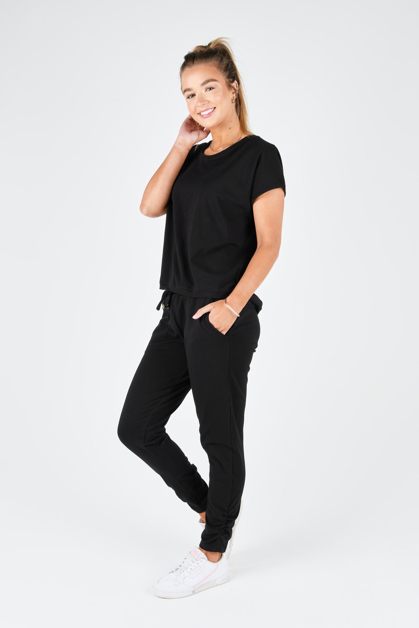 One Ten Willow Shell Tee - Black