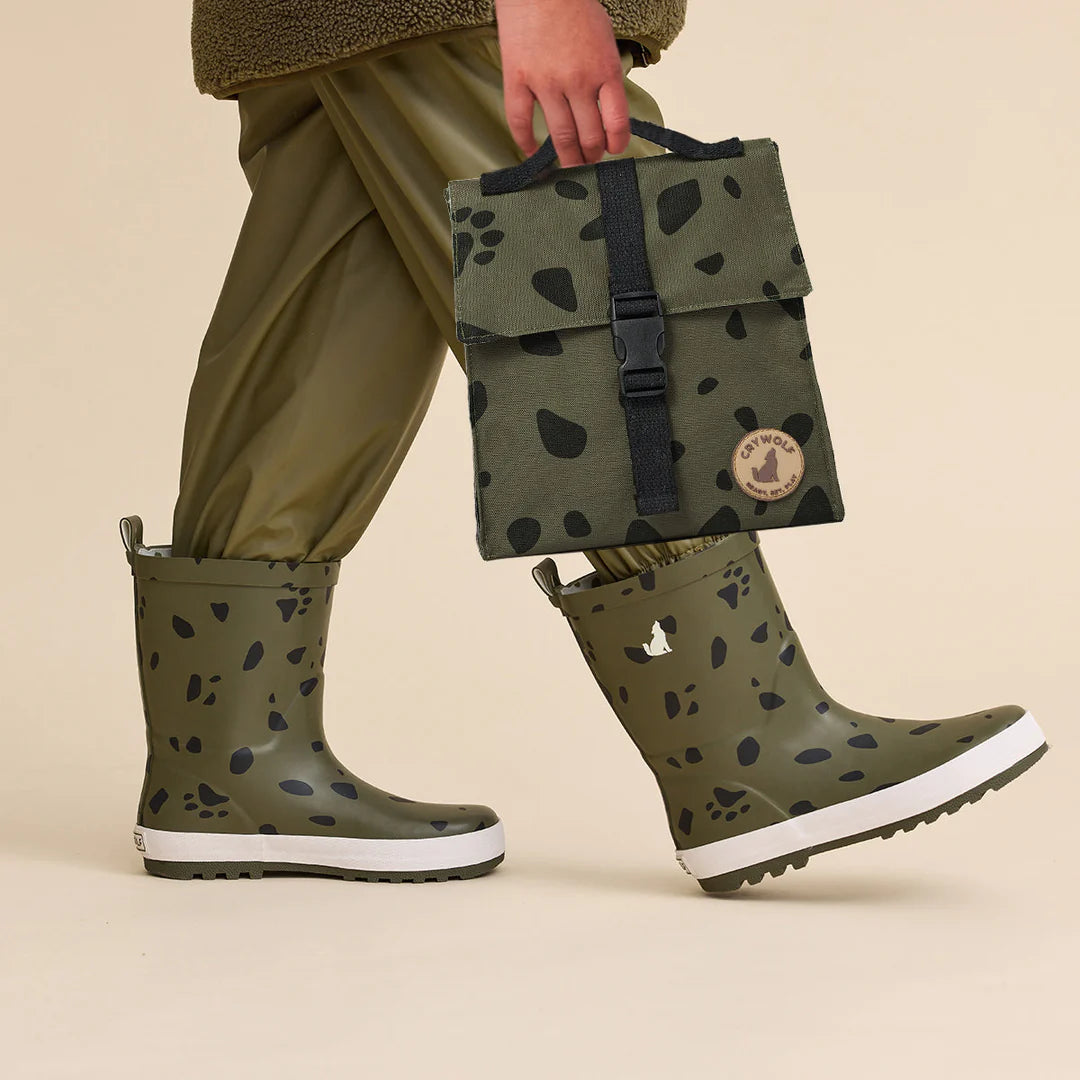 Crywolf Insulated Lunch Bag - Khaki Stones