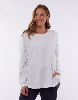 Elm Society L/S Tee - White